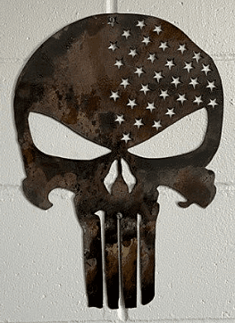 Punisher, Metal Art, Punisher Logo with Stars - 36"